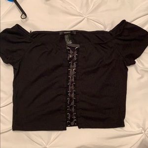 Off the shoulder crop top